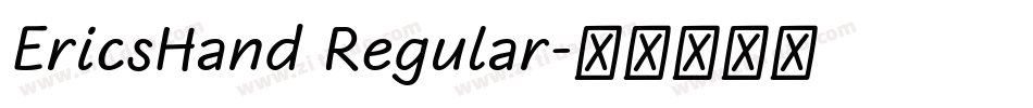 EricsHand Regular字体转换